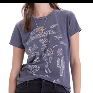 MOTHER Cosmic Graphic Tee in Dark Blue